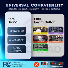 3 for LiftMaster Chamberlain Craftsman Garage Door Opener Remote, 893MAX 893LM, Universal for 1993-Present Models, Security+2.0 MyQ, 3-Year-Warranty
