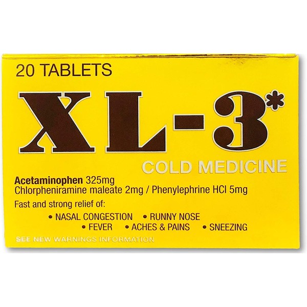 XL-3 XL-3 Xl-3 Cold Medicine 20 Ct