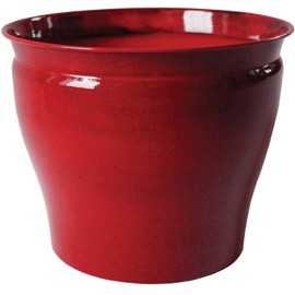 Robert Allen Home & Garden MPT01605 Avery Classic Ironstone Metal Planter Flower Pot, 12 inch, Autumn Blaze