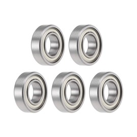 sourcing map MR2010ZZ Deep Groove Ball Bearings 10 x 20 x 6 mm Double Shielded Chrome Steel P0 Pack of 5
