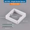 JDIEOQA 20mm Single Socket Spacer, Square Spacer Socket Surround Cover
