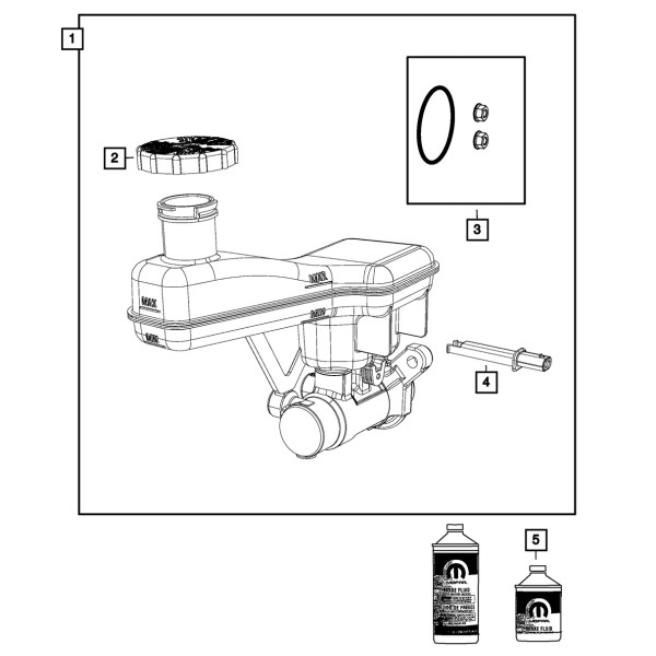 Mopar Genuine Mopar Master Cylinder Reservoir Cap 68211910AB