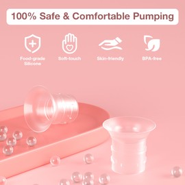 Flange Insert 19mm for 24mm Flange/Shield of Pumps, Flange Sizing Kit 19mm Compatible with eufy S1 Pro Breast Pump, 6PCS