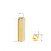 MACHSWON 50 PCS Hexagonal Internal Thread Two-Way Copper Column M3*24mm