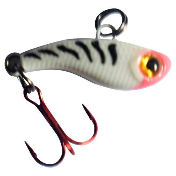 Kenders Outdoors T19-3 T-Rip Tungsten Mini Vibe Lure White Tiger Glow 3/4" -