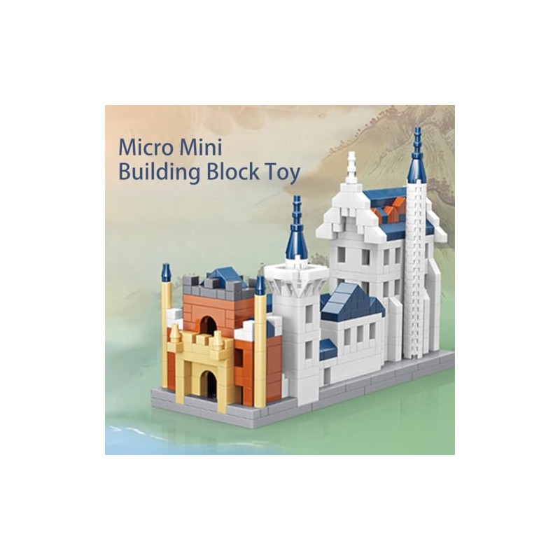 GOTIMON Micro Mini Architecture Swan Castle Building Block Set, 493