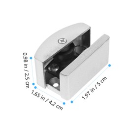 TOVINANNA Glass Sliding Door Floor Guide, 304 Stainless Steel Floor Bottom Guide Replacement Floor Roller Guide Sliding Door Repair Accessories for Frameless Sliding Glass Doors
