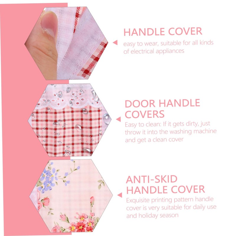LABRIMP Refrigerator Handle Gloves Door Handle Cover Set Skid Proof
