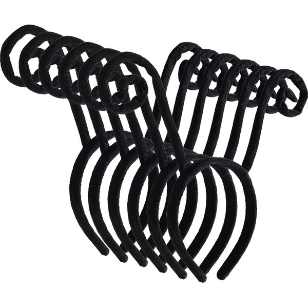 6 Pieces Black Antenna Headband Butterfly Antenna Headband Velvet Headband for Party Costume Accessory