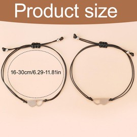 QEXUJOW Bracelets for Women Friendship Bracelet, Sun Moon Bracelet, Friendship Bracelet for Women, Best Friend Gift (Set of 2)