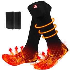 SVPRO Heated Socks for Hunting Men Women Rechargeable Electric Socks with Battery, Washable Heating Socks Foot Warmer Socks for Winter Outdoor Skiing Hiking Riding