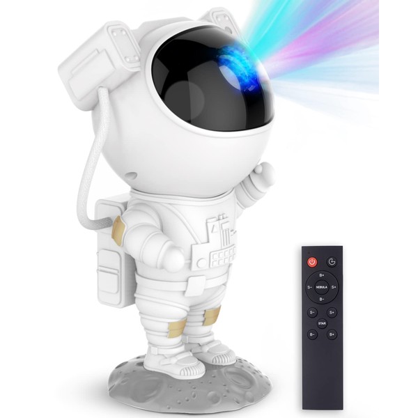 Astronaut Star Projector Night Light - Space Buddy Projector, Galaxy Starry Nebula Ceiling Projection Lamp with Timer and 360°Adjustable, Kids Adults Room Decor, for Bedroom, Game Room etc.