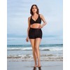 SINGNIER - Pantalones cortos de baño para mujer, de cintura
