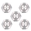 Pack of 5 Metal Push Button Switches with LED, Mini