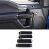 Voodonala Black Wood Grain Inner Door Handle Covers Trim for