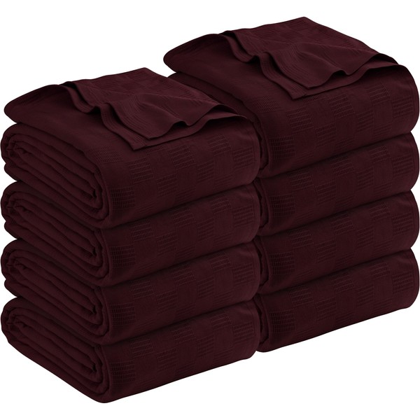 Utopia Bedding Burgundy 100% Cotton Blanket [Queen Size - 90x90
