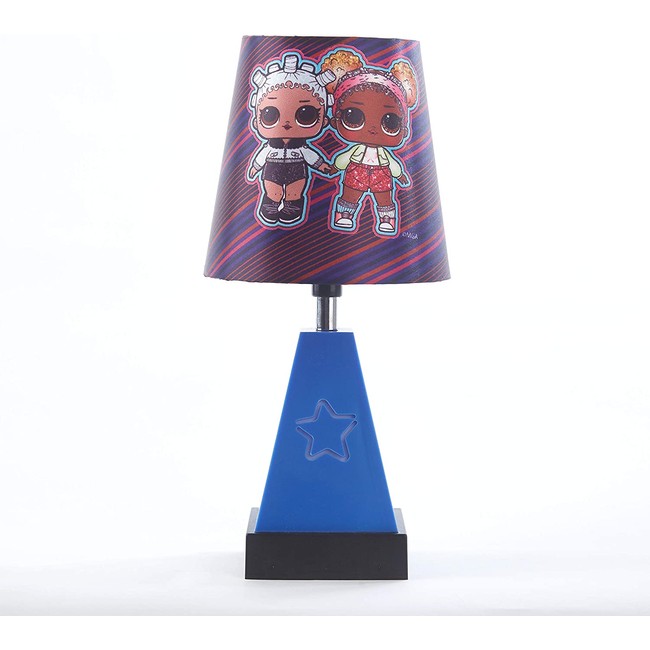 LOL Surprise 2 in 1 Table Lamp with Nightlight, 11.5" H x 5.5" W, Blue
