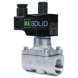 U.S. Solid 3/4" Solenoid Valve - Stainless Steel 12V DC Solenoid Valve, Normally Open, Viton Seal