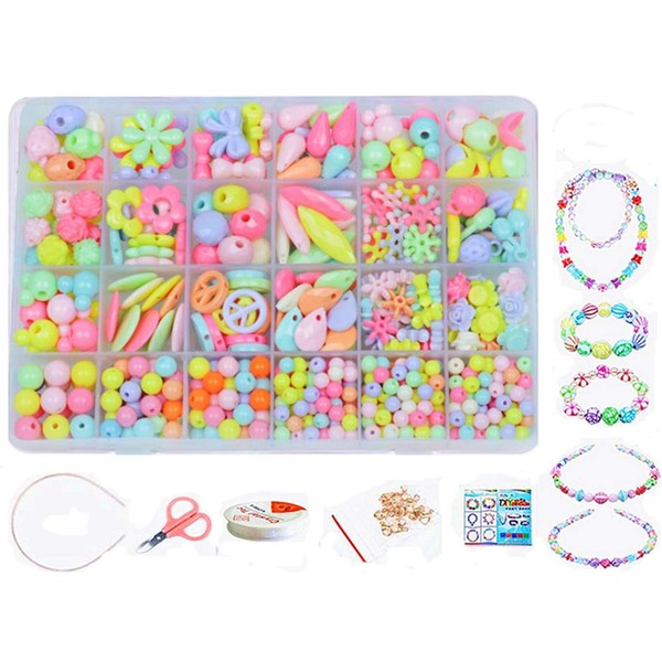 Vytung Beads DIY Accessories Bracelet Bead Toys, 24 Types with Storage Case