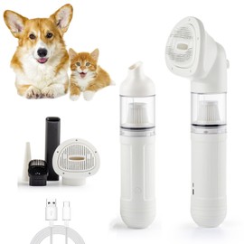 Cordless Dog Grooming Vacuum, Portable 5 in 1 Pet Hair Handheld Vacuum, Battry Powered Dog Vacuum for Grooming and Cleaning