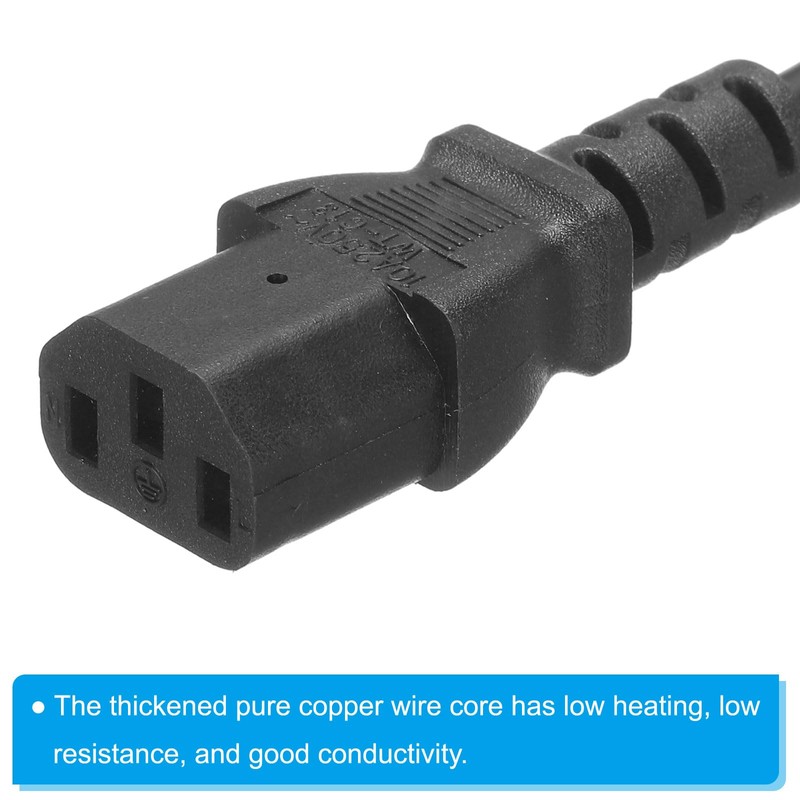 PATIKIL AC Power Cord 3 Prong C14 Male to C13