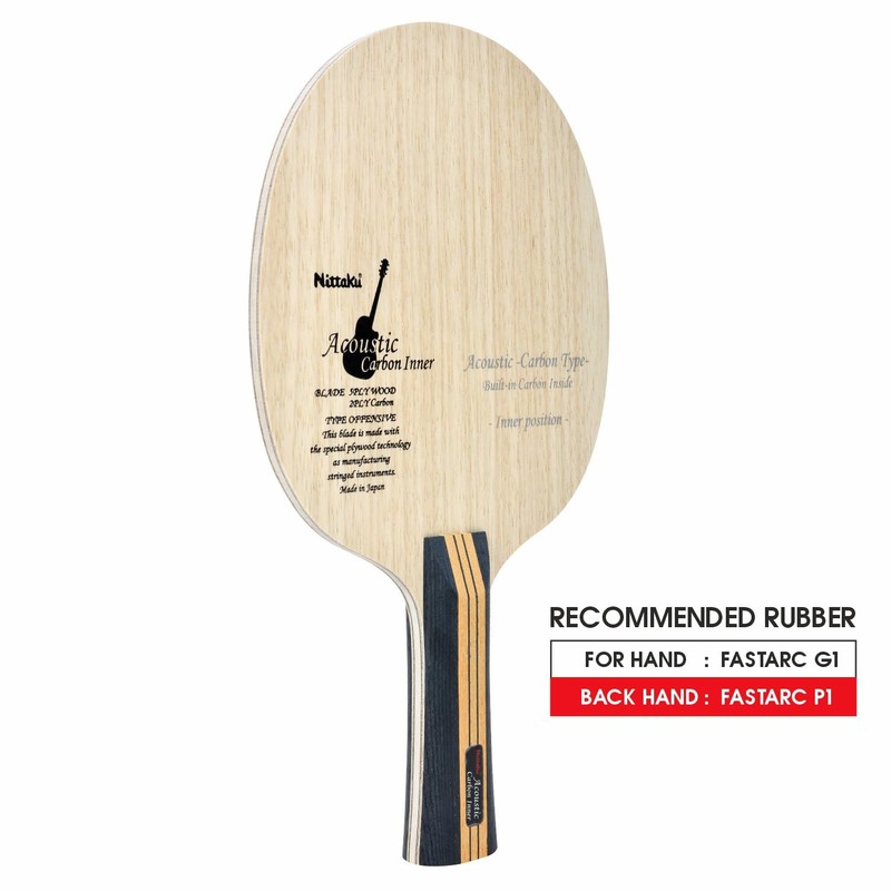 Nittaku NC-0403 Table Tennis Racket, Acco Carbon Inner, Shakehand, For