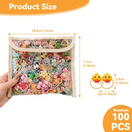 xolear 100 Stück Bunte Haargummis Set, Stylisch Pastellfarben Weiche Elastische Haarbänder Haarschmuck, Nahtlose Metallfreie Haargummis für Frauen, für Mädchen Kinder Kleinkinder Baby