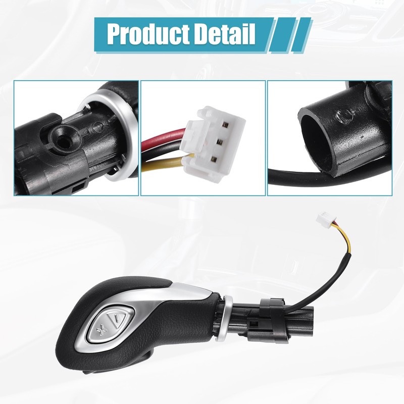 uxcell Automatic Gear Shift Knob Handle with Button for Ford