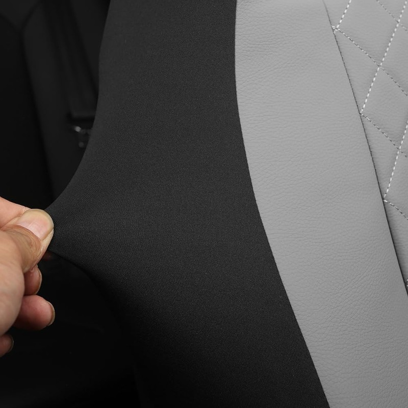 GIANT PANDA Front Seat Covers for Bucket Seats, Faux Leather