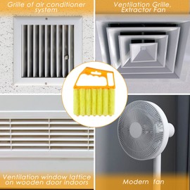 1 Pcs Window Venetian Blind Cleaner Duster Tool Washable 7 Fingers Dusting Cleaner and Air Vent Shutter Brush Blinds Air Conditioner Fan Duster Dirt Housekeeping Tool (Orange)