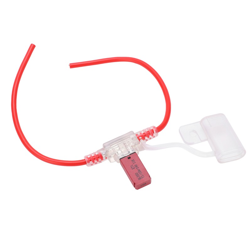 31.5cm 12AWG Car Fuse Holder TPE PVC with Manual Reset