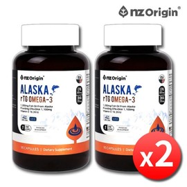2 bottles of USA Alaska rTG Omega-3 1100 Vitamin E / 미국 알래스카 rTG 알티지 오메가3 1100 비타민E 2병