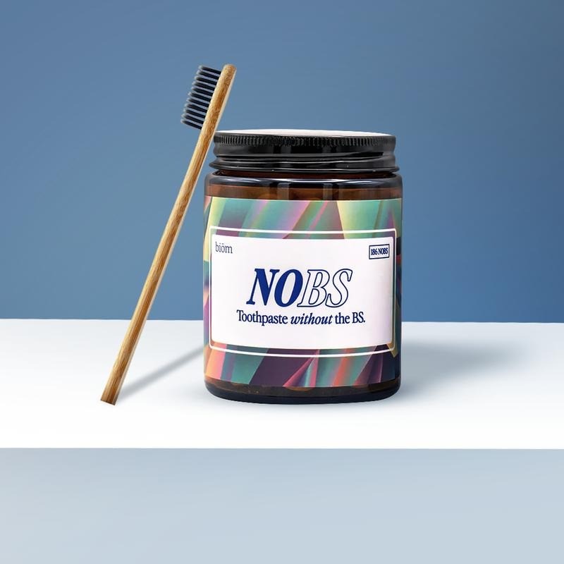 NOBS Toothpaste Tablets – Fluoride-Free, Plastic-Free, Eco-Friendly Travel Toothpaste with