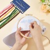 FREEBLOSS DIY White Hat Kit Needlework Set Floral Embroidery Hat