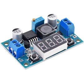 DUBEUYEW DC DC Buck Converter with LED Display Voltmeter Step-Down Converter DC-DC 4.0-40V to 1.25-37V 2A Voltage Adjustable Board Down Module Power Supply Module (Pack of 6)