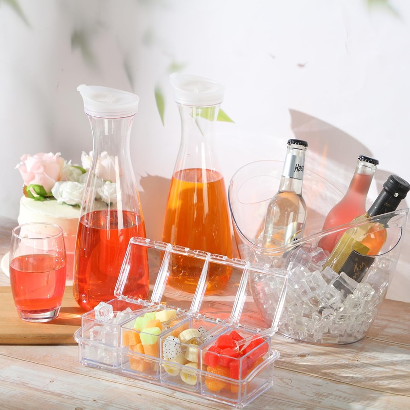 Funnymoom 7 Pcs Summer Party Supplies Including 2 Pcs Acrylic