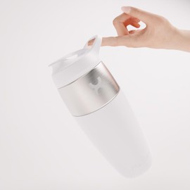 Promixx Pursuit 950ml Shaker Bottle - Single Wall Stainless Steel Protein Shaker Bottle, Super Smooth Shakes, 32oz, Ceramic White