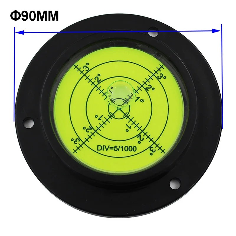 Round Bubble Level Tool – Circular Spirit Level Gauge with