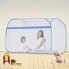Foldable Summer One-Touch Super Single Mosquito Net with Floor - Blue For 2 People