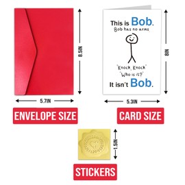 TQDaiker Funny Bday Card for Brother Sister Friends Coworkers Family, Knock Knock Joke Card, Humorous Happy Birthday Card, Envelope Included.