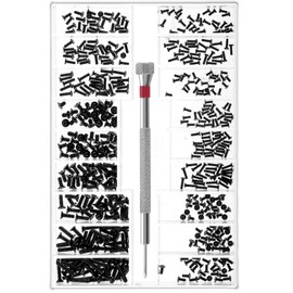 Micro Screws Set, Mtxorvix 18 Kind Mini Metric Assortment Screw Kit, Small Screws Assortment Kit with Screwdriver for Eyeglass, Watches, Phone, Laptop Repair (Black)