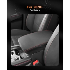 CDEFG for 2025 2026 Ford Explorer Center Console Cover Armrest Box Cover for Explorer 2020 2021 2022 2023 2024 2025 Accessories Console Arm Rest Protector