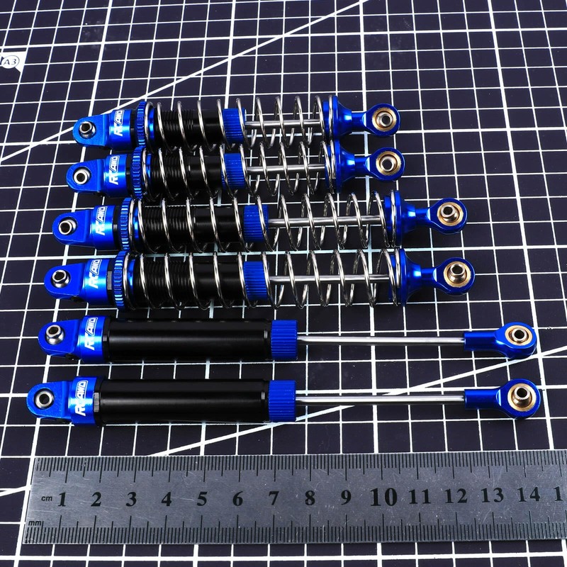 RCAWD Aluminum Shock Absorbers with Spare Springs Front Rear 6pcs