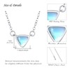 REDSUN Moonstone Necklace 925 Sterling Silver Moonstone Pendant Rainbow Moonstone
