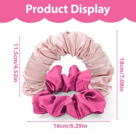 GXGM Heatless curls,weicher Schlafkrawatten-Scrunchie,Scrunchie a rullo senza calore per capelli lunghi(A)