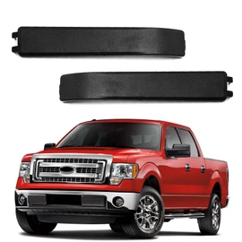 LHCDQSKCW 2 Pcs Driver & Passenger Side View Mirror Reflector Cover Compatible with Ford F150 2009 2010 2011 2012 2013 2014, Replaces 9L3Z17E749AA (Black)
