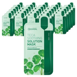 Mediheal Tika Soothing Solution Mask Pack 21ml, 1 pack, 75 pieces / 메디힐 티카 수딩 솔루션 마스크팩 21ml, 1개입, 75개