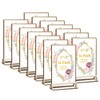 14 Pack Acrylic Sign Holder 4x6 Gold Frames, Wedding Table