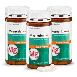 Magnesium 400 Supra Capsules Pack of 360 (Pack of 3)