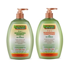 Champú y acondicionador para el crecimiento del cabello  2 en 1 juego, 13 fl oz cada uno  Bloqueador DHT  equilibrador PH Duo, Pro Vitamin-B5 sin...  